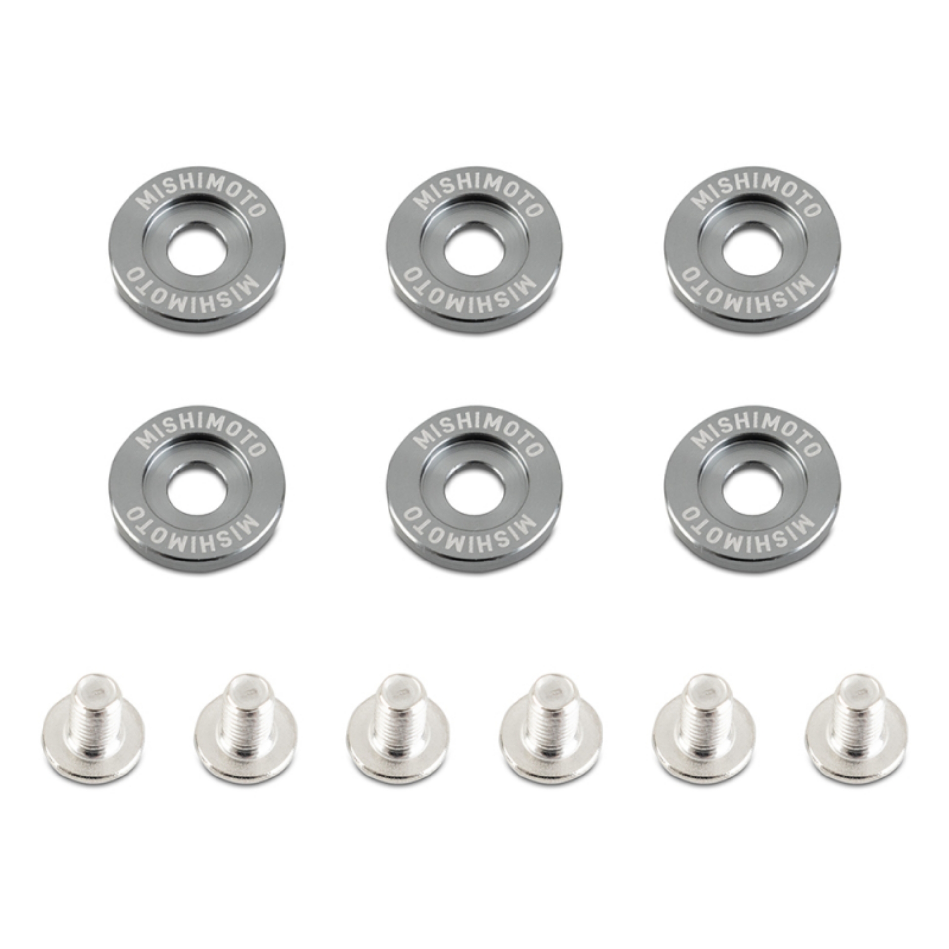 Picture of Mishimoto Large Fender Washer Kit 6pcs - Gunmetal