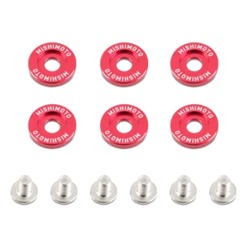 Picture of Mishimoto Large Fender Washer Kit 6pcs - Red