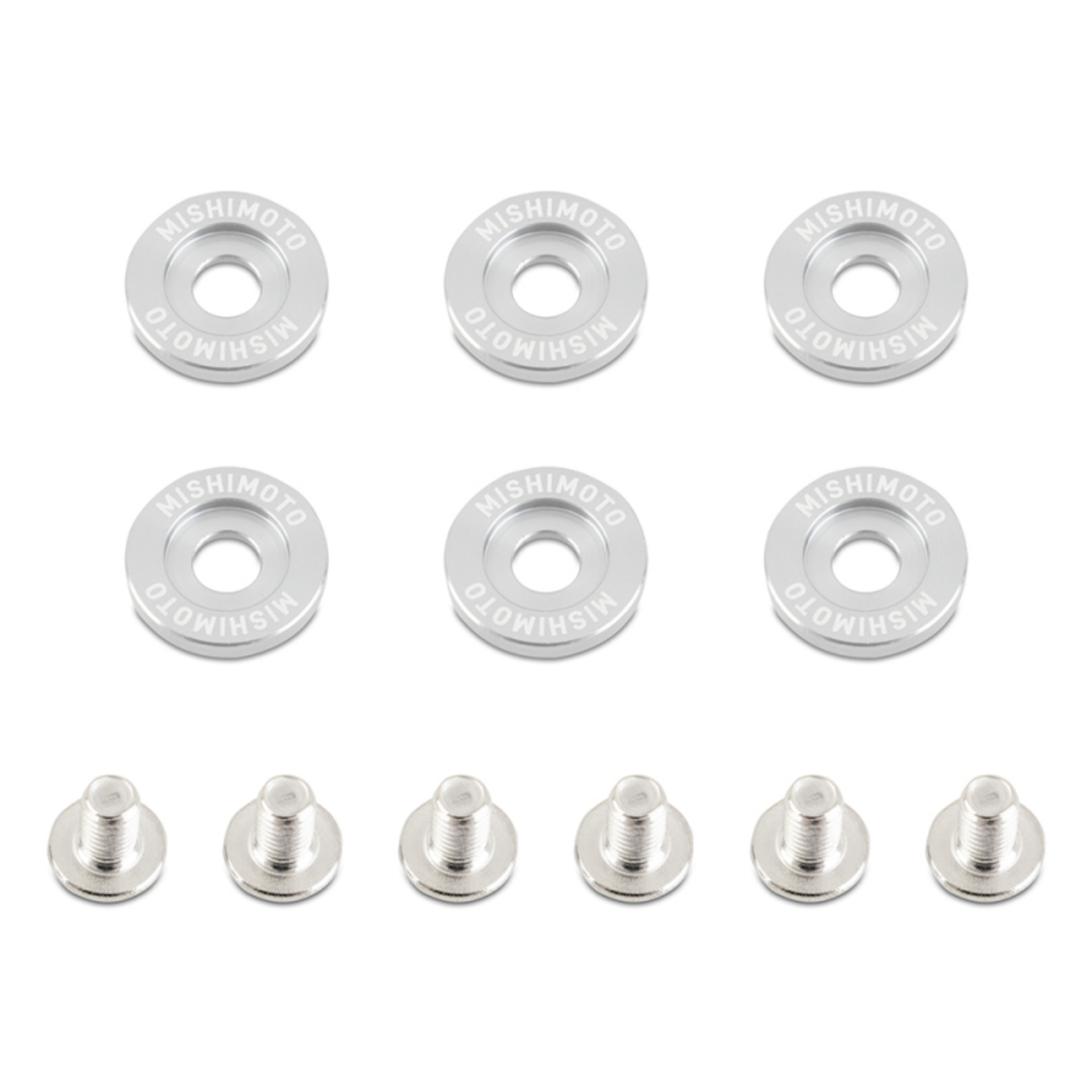 Picture of Mishimoto Large Fender Washer Kit 6pcs - Silver