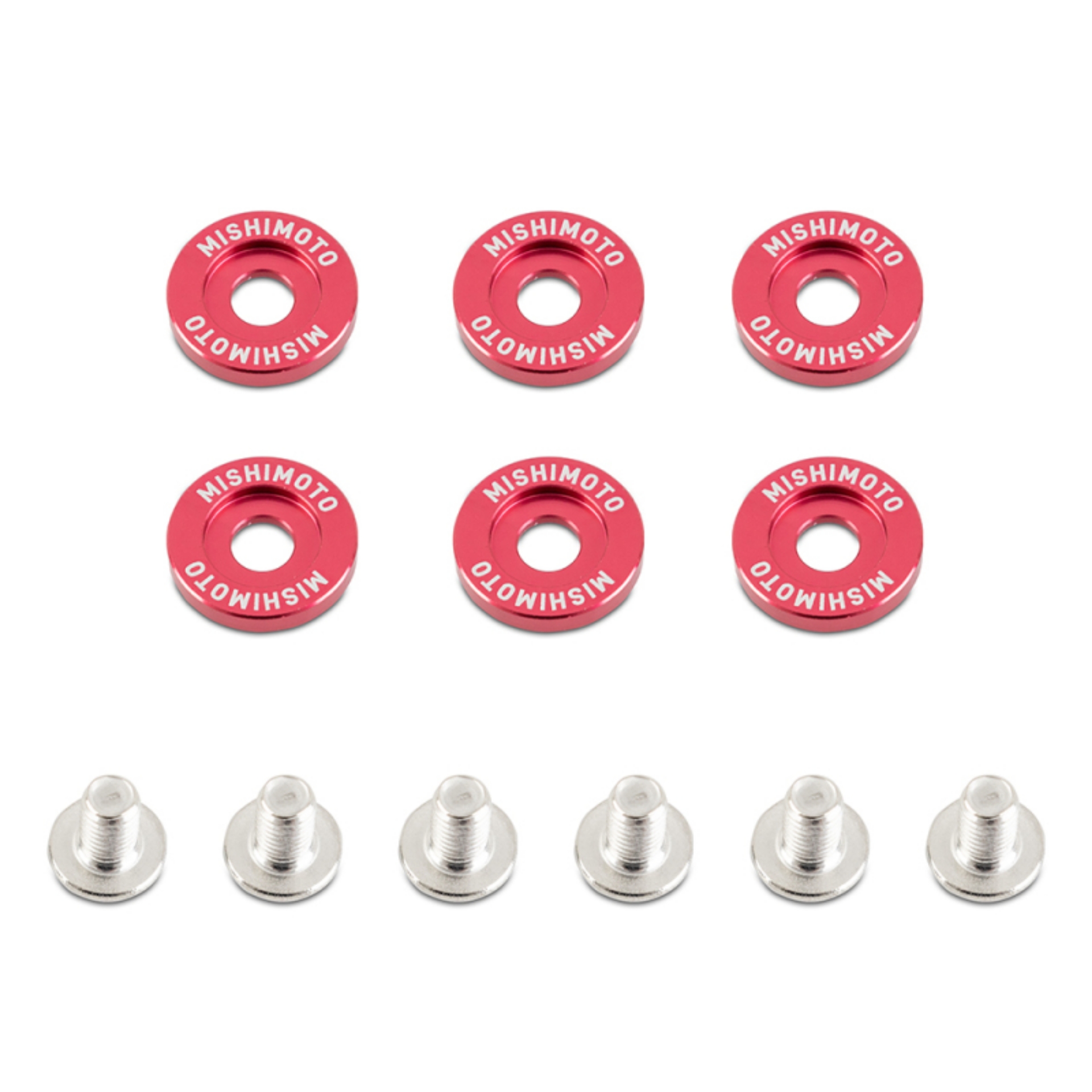 Picture of Mishimoto Small Fender Washer Kit 6pcs - Red