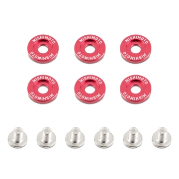 Picture of Mishimoto Small Fender Washer Kit 6pcs - Red
