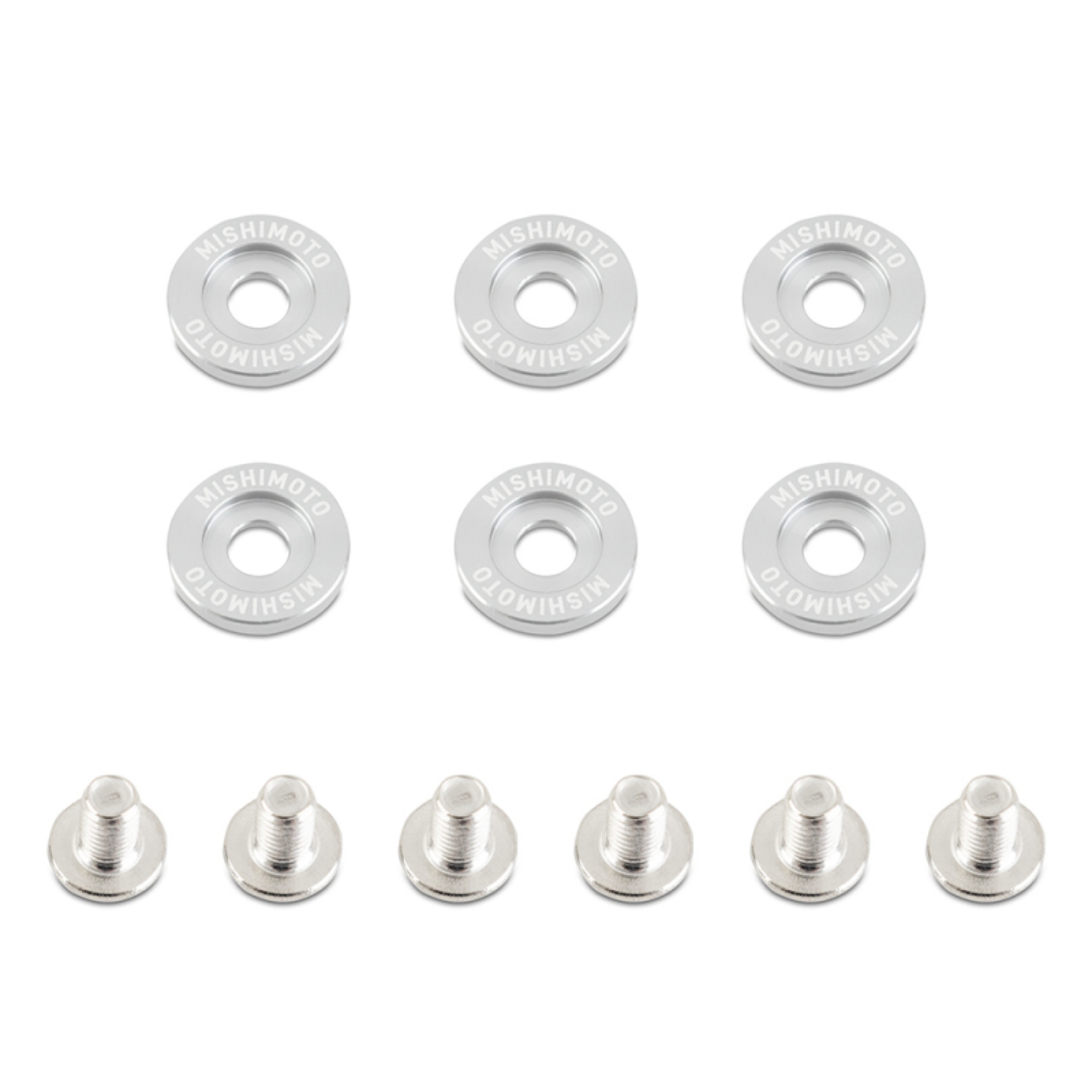 Picture of Mishimoto Small Fender Washer Kit 6pcs - Silver