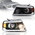 Picture of Raxiom 04-08 Ford F-150 Axial Series LED Projector Headlights- Blk Housing Clear Lens