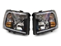 Picture of Raxiom 07-13 Chevrolet Silverado 1500 Axial Headlights w- SEQL LED Bar- Blk Housing Clear Lens