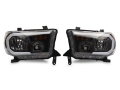 Picture of Raxiom 07-13 Toyota Tundra Axial Series Headlights w- SEQL LED Bar- Blk Housing Clear Lens