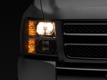 Picture of Raxiom 07-14 Chevrolet Silverado 1500 Axial OEM Rep Headlights- Chrome Housing Clear Lens