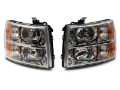 Picture of Raxiom 07-14 Chevrolet Silverado 1500 Axial OEM Rep Headlights- Chrome Housing Clear Lens