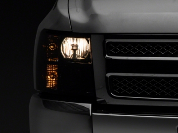 Picture of Raxiom 07-14 Chevrolet Silverado 1500 HD Axial OEM RepHeadlights- Chrome Housing- Smoked Lens