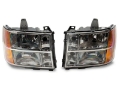 Picture of Raxiom 07-14 GMC Sierra 1500-2500 HD-3500 HD Axial OEM Rep Headlights- Chrome Housing Clear Lens