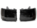 Picture of Raxiom 07-14 GMC Sierra 1500-2500 HD-3500 HD Axial OEM Rep Headlights- Chrome Housing- Smoked Lens