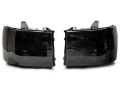 Picture of Raxiom 07-14 GMC Sierra 1500-2500 HD-3500 HD Axial OEM Rep Headlights- Chrome Housing- Smoked Lens