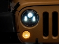 Picture of Raxiom 07-18 Jeep Wrangler JK 7-In LED Headlights- Blk Housing Clear Lens