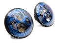 Picture of Raxiom 07-18 Jeep Wrangler JK 7-In LED Headlights- BlueHousing- Clear Lens