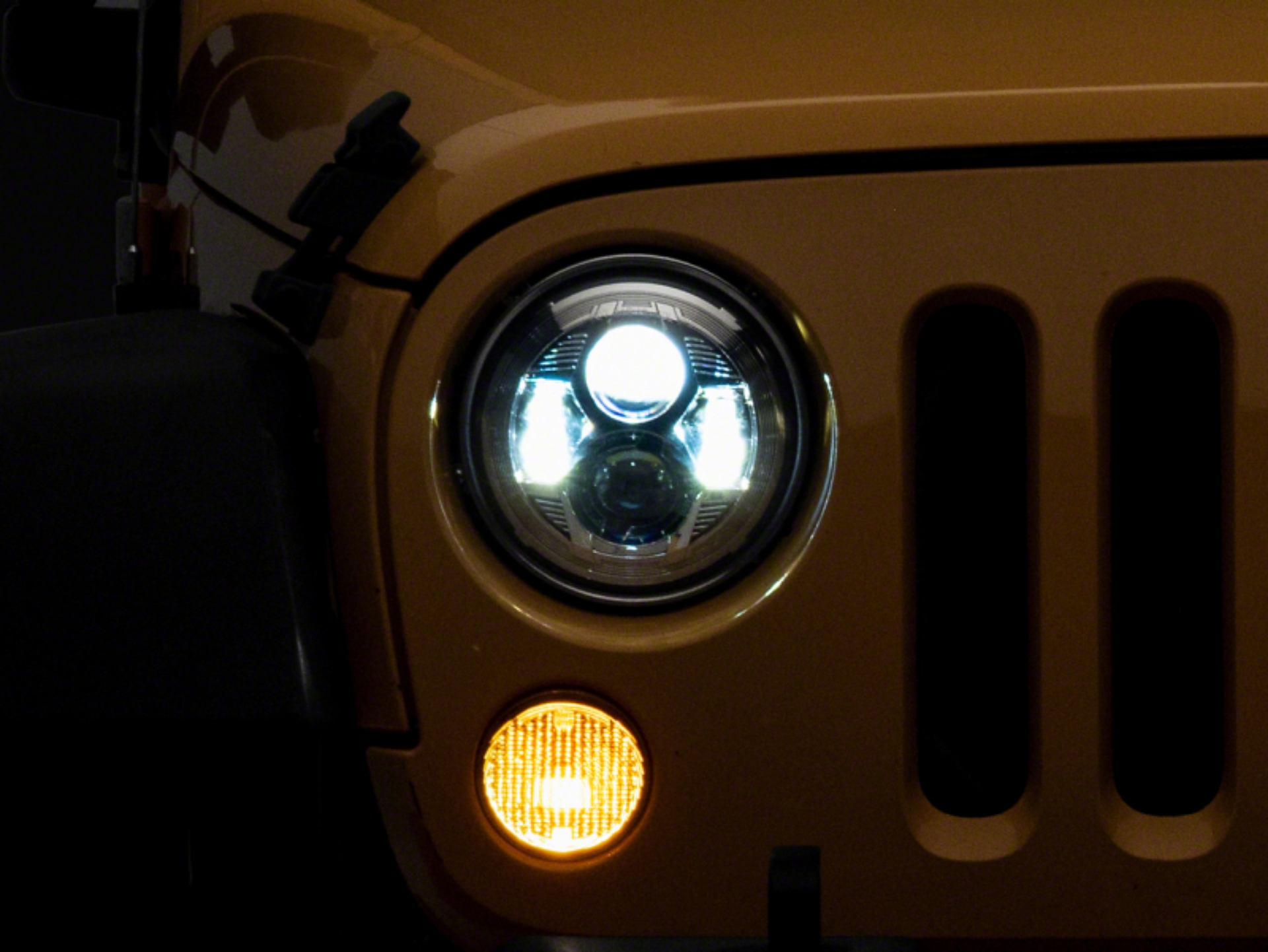 Picture of Raxiom 07-18 Jeep Wrangler JK 7-In LED Headlights- Chrome Housing Clear Lens