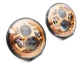 Picture of Raxiom 07-18 Jeep Wrangler JK 7-In LED Headlights Orange Housing- Clear Lens