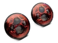 Picture of Raxiom 07-18 Jeep Wrangler JK 7-In LED Headlights- Red Housing- Clear Lens
