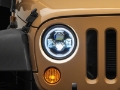Picture of Raxiom 07-18 Jeep Wrangler JK Axial 7-In LED Headlights w- DRL Turn Signals- Blk Housing Clear