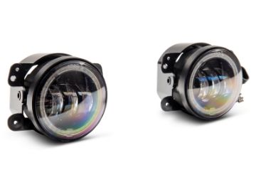 Picture of Raxiom 07-18 Jeep Wrangler JK Axial Series 4-In LED Devil Eyes Fog Lights w- Halo