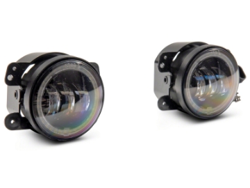 Picture of Raxiom 07-18 Jeep Wrangler JK Axial Series 4-In LED Fog Lights w- Halo
