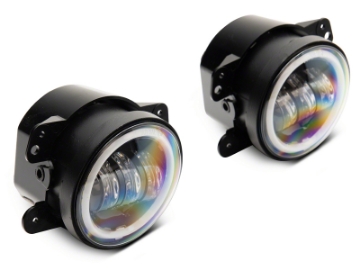 Picture of Raxiom 07-18 Jeep Wrangler JK Axial Series Halo LED Fog Lights- Amber