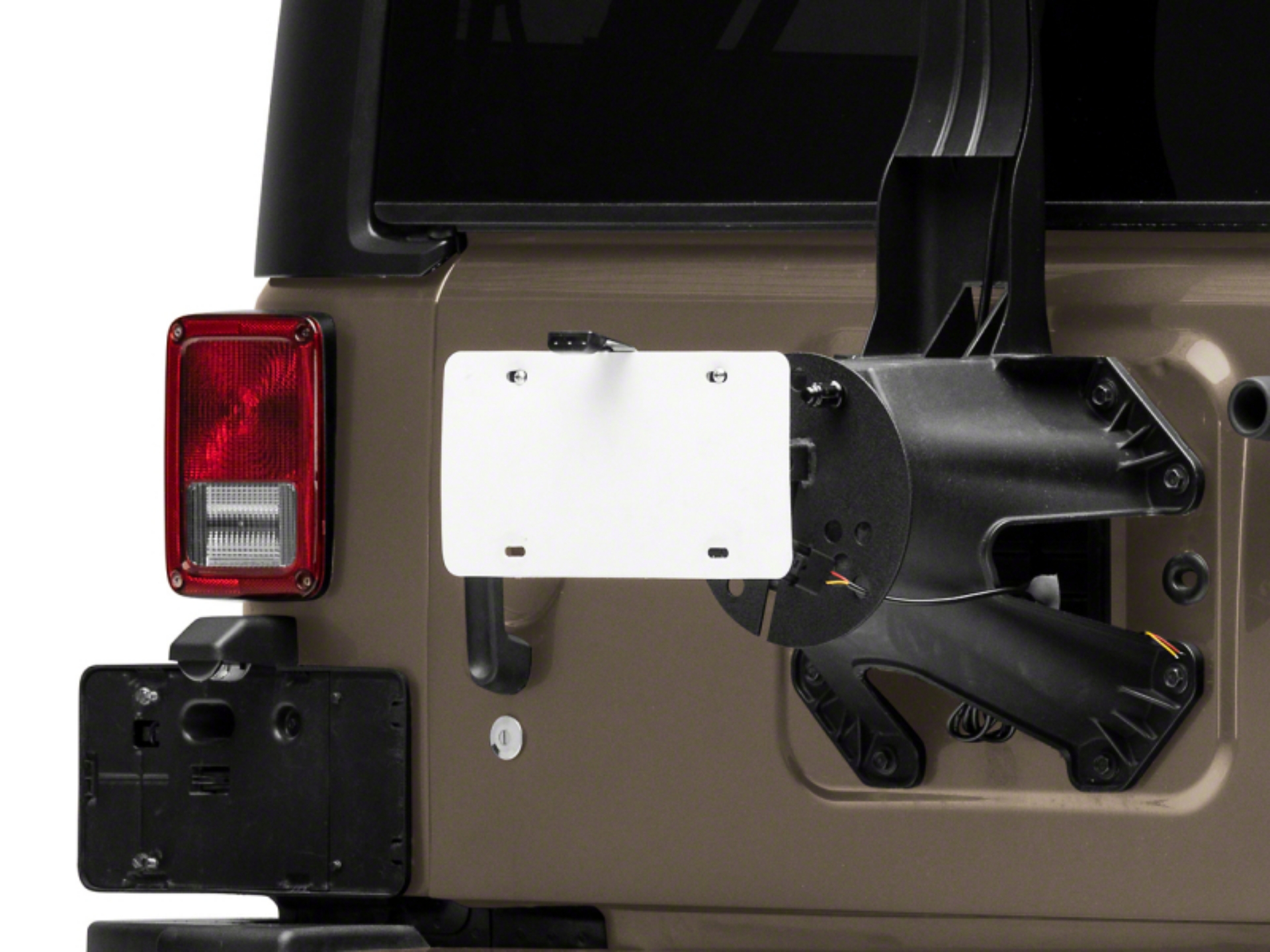 Picture of Raxiom 07-18 Jeep Wrangler JK Axial Series License Plate Bracket w- LED Brake Light