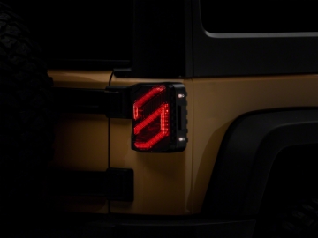 Picture of Raxiom 07-18 Jeep Wrangler JK Axial Series Trident LED Tail Lights- Blk Housing Smoked Lens