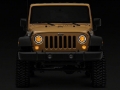 Picture of Raxiom 07-18 Jeep Wrangler JK Axial Spider LED Headlights w-Angel Eye Halo- Blk Housing Clear Lens