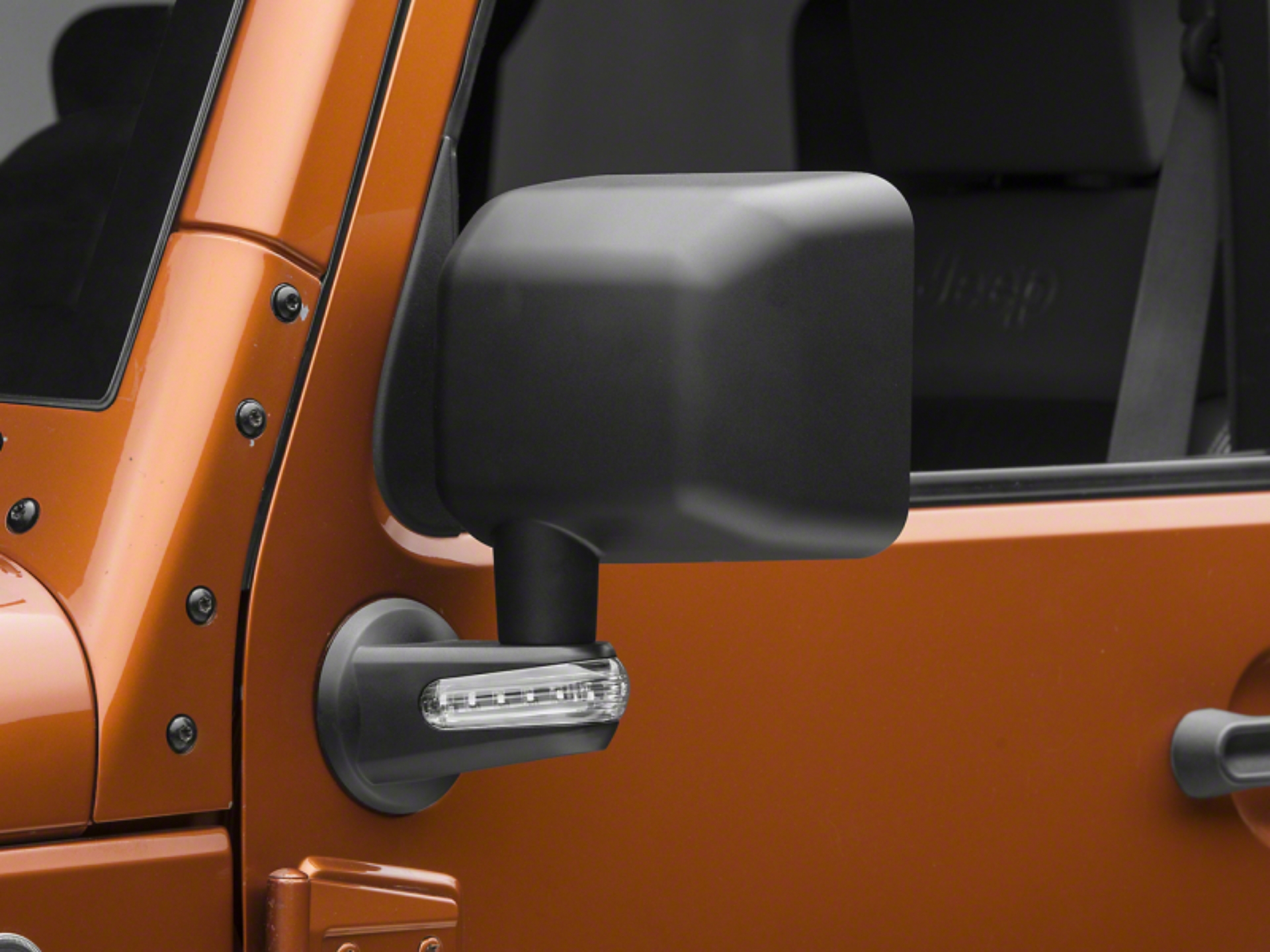 Picture of Raxiom 07-18 Jeep Wrangler JK Side Mirrors w- LED Signal Indicators- Blk