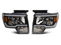 Picture of Raxiom 09-14 Ford F-150 Axial Series Headlight w- SEQL LED Bar- Blk Housing Clear Lens