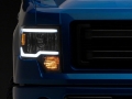 Picture of Raxiom 09-14 Ford F-150 Axial Series Headlights w- LED Bar- Blk Housing Clear Lens