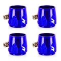 Picture of Mishimoto Aluminum -4AN Hex Finishers - Blue