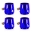 Picture of Mishimoto Aluminum -12AN Hex Finishers - Blue