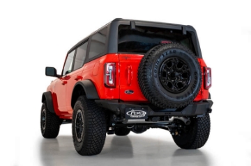 Picture of Addictive Desert Designs 2021+ Ford Bronco Rock Fighter Rear Bumper - Hammer Black