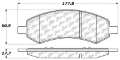 Picture of StopTech 07-17 Jeep Wrangler - 07-09 Dodge Durango Truck & SUV Brake Pads - Front