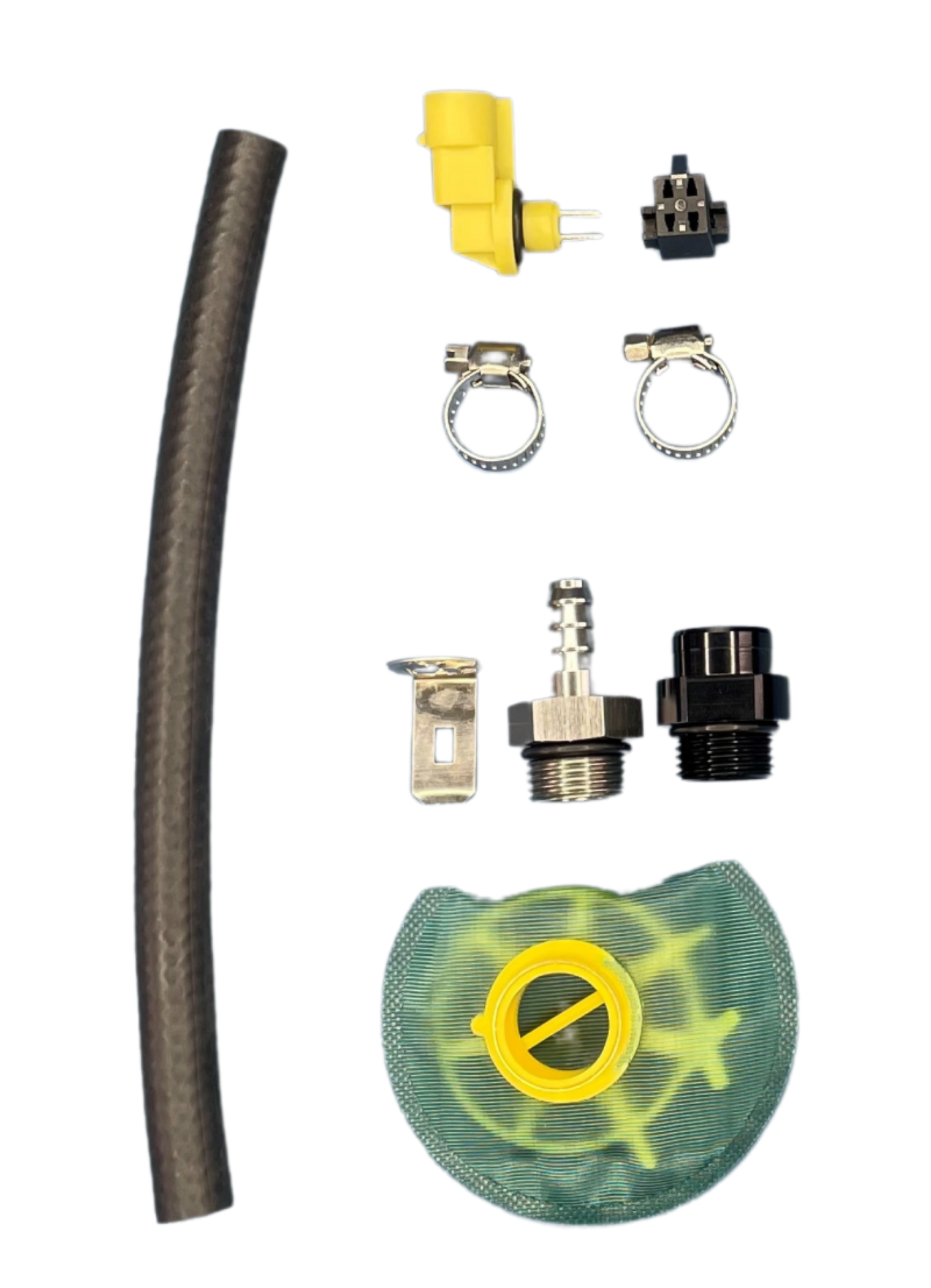 Picture of DeatschWerks DW650iL Series 650LPH In-Line External Fuel Pump Universal Install Kit
