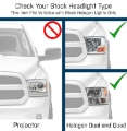 Picture of Raxiom 09-18 Dodge RAM 1500 Non-Projector LED Halo Headlights- Chrome Housing Clear Lens