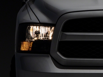 Picture of Raxiom 09-18 Dodge RAM 1500 Axial OEM Rep Headlights w- Dual Bulb- Chrome Housing Smoked Lens 