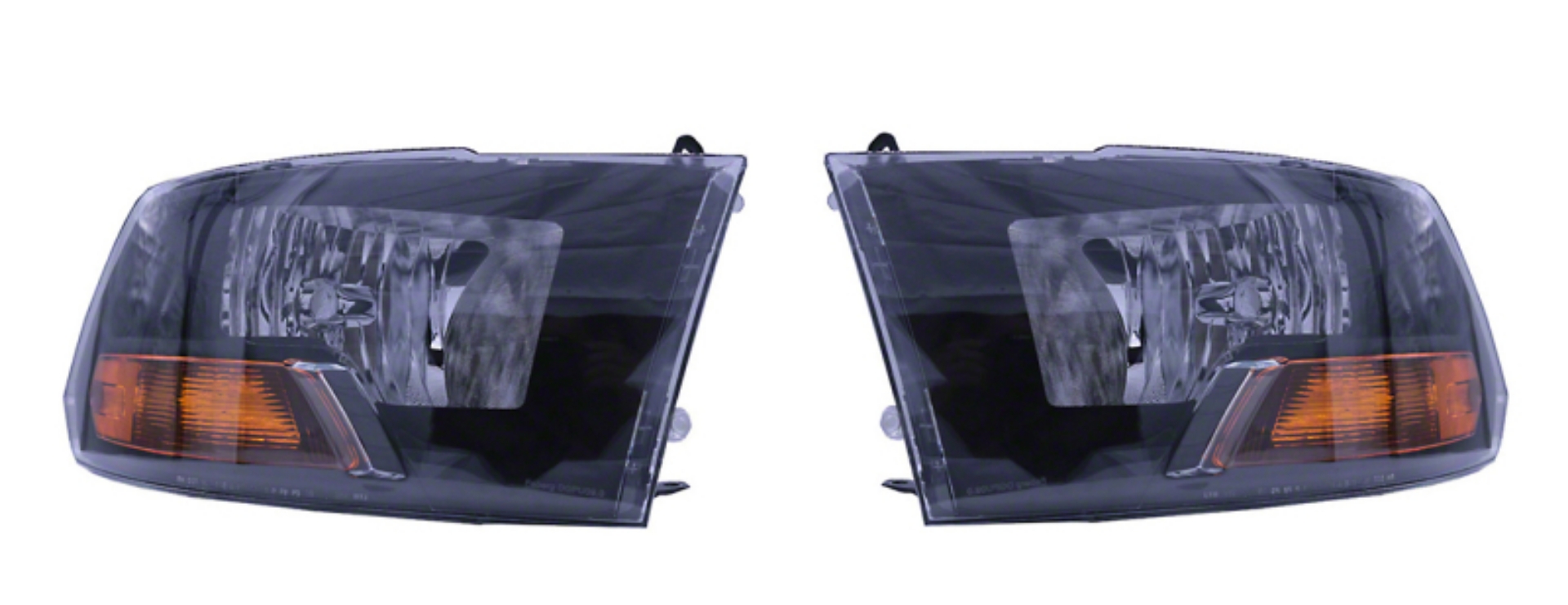 Picture of Raxiom 09-18 Dodge RAM 1500-2500-3500 Euro Style Headlights w- Single Bulb- Blk Housing Clear Lens