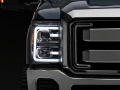 Picture of Raxiom 11-16 Ford F-250 Super Duty LED Projector Headlights - Chrome Housing Clear Lens