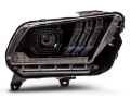 Picture of Raxiom 13-14 Ford Mustang LED Projector Headlights SEQL Turn Signals- Blk Housing Clear Lens