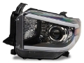 Picture of Raxiom 14-21 Toyota Tundra Axial Series Projector Headlights w- LED Bar- Blk Housing Clear Lens