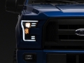 Picture of Raxiom 15-17 Ford F-150 G3 Projector Headlights w- LED Accent- Blk Housing Clear Lens