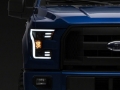 Picture of Raxiom 15-17 Ford F-150 G3 Projector Headlights w- LED Accent- Blk Housing Clear Lens