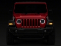 Picture of Raxiom 18-23 Jeep Wrangler JL Axial Series 9-In Angel Eye LED Headlights- Blk Housing Clear Lens