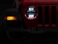 Picture of Raxiom 18-23 Jeep Wrangler JL Axial Series 9-In Angel Eye LED Headlights- Blk Housing Clear Lens