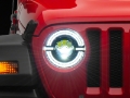 Picture of Raxiom 18-23 Jeep Wrangler JL Axial Series 9-In LED Angel Eye Headlights- Blk Housing Clear Lens
