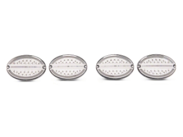 Picture of Raxiom 97-04 Chevrolet Corvette C5 Axial Series LED Tail Lights- Chrome Housing Clear Lens