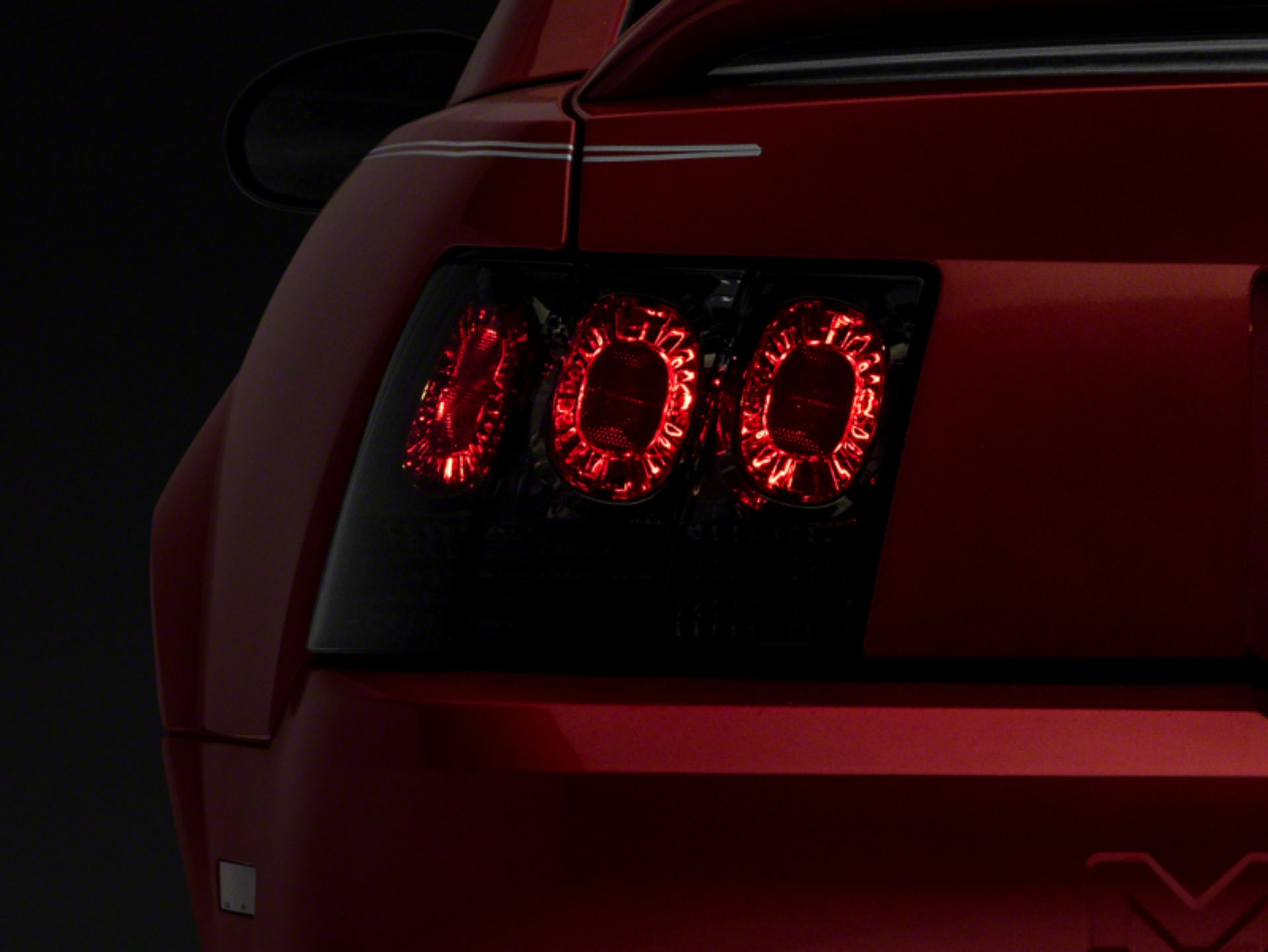 Picture of Raxiom 99-04 Ford Mustang Axial Series Altezza Style Tail Lights- Blk Housing Smoked Lens