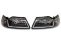 Picture of Raxiom 99-04 Ford Mustang Axial Series Headlights w- Sequential LED Bar- Blk Housing Clear Lens