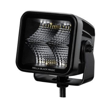 Picture of Hella Universal Black Magic 3-2in L-E-D- Cube Kit - Flood Beam
